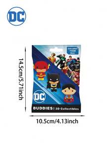 Warner Bros 1PC DC Officially Licensed Surprise Blind Bag 3D PVC Keychain Superman Batman Joker And Other Classic Super‑Hero Figures Cute Collectible Ornament Ideal Christmas Birthday Holiday Surprise Gift For DC Fans Hobby Collectors - Multicolor - View 4