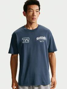 Nike Men's AS U NSW TEE LSE SPEED AND SPO Short Sleeve Knit Collarless T-Shirt TIM3778-437 - Dusty Blue - View 1