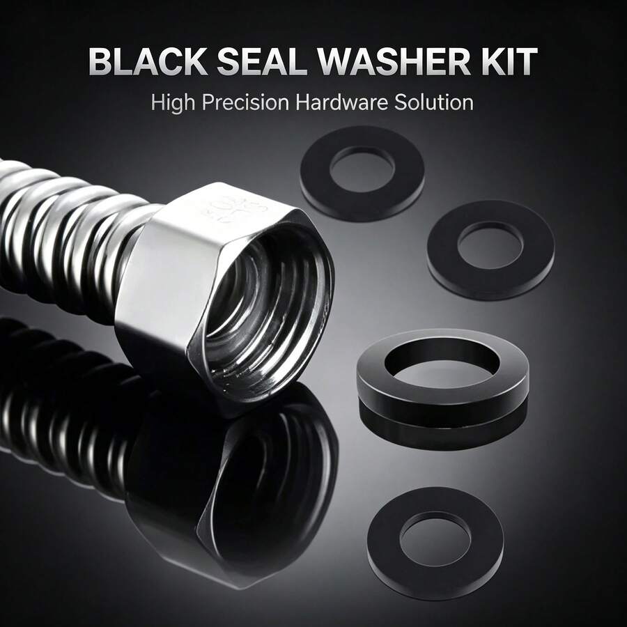30pcs High Quality Rubber Sealing Gasket Set, Essential For Home Repair, Compatible With Corrugated Metal Flexible Hose, Shower Head Connection Pipe, Various Hot And Cold Water Faucets, Electric Water Heater Inlet And Outlet, Pipe Control Valve And Other Water Interfaces