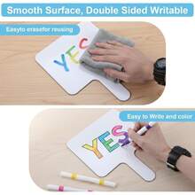 Double-Sided Reusable Whiteboard Set - Handheld Whiteboard, Includes Whiteboard, Pen And Eraser, Erasable, Desktop Memo, Message Board, Writing Board, Sketch Board, Handwriting Board, Whiteboard - Set - View 7