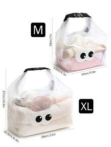 Cute Animal Pattern EVA Waterproof Beach Bag, Jelly Transparent Hollow Tote Bag, Large Capacity Pool Bag With Adjustable Shoulder Strap, Quick-Drying Bath/SPA Bag, Can Store Swimsuit, Towel, Sunscreen, Goggles, Phone, Flip-Flops, Cosmetics And Snacks - White - View 9