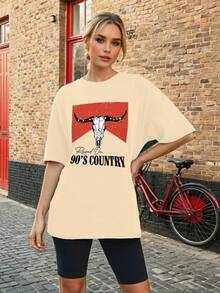 Women T-Shirts - 米色2 - 查看 5
