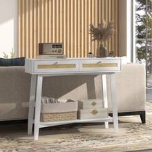 HOMCOM Mesa de banco - Blanco - Ver 1