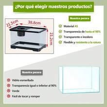 16l Kit Acuario Pecera Tanque 4en1 Peces Con Bomba Luz Led Negro - Albaricoque - Ver 9