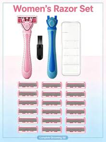 Women's Bikini Hair Removal Razor Featuring 6-Layer Replaceable Stainless Steel Blades, Manual Safety Razor Head, Manual Body Razor, Bikini Trimmer, And Hair Remover. - Upgraded Version - View 12