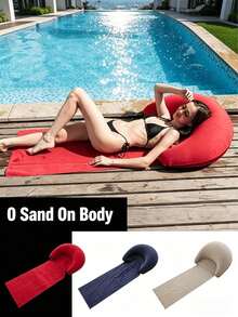 Portable Beach Mat With Inflatable Pillow Ensures 0 Sand On Body All Day Long Washable Sunbathing Lounge Mat For All Travelers Packable Sandproof Beach Blanket Perfect For Sand Grass Pool Deck Outdoor Essentials Travel Accessories Back To School - Multicolor - View 10