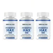 Miriyalyad Probiotics Max Day Dietary Supplement Capsules, 8 Probiotic Strains Alongside 60 Billion CFU Per Portion, 60 Capsules In Sealed Bottle For Adults' Daily Supplementary Nutritional Intake - 3件 - 查看 1