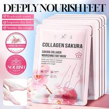 SADOER Masker Kaki Pelembap dan Menutrisi Kolagen Bunga Sakura, Cocok untuk Musim Gugur/Musim Dingin - 40 ml air - View 4