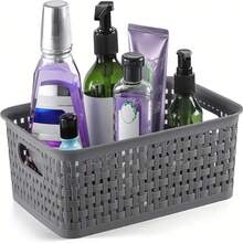 5PCS Multi-Functional Plastic Storage Baskets, Durable, Easy To Use, Versatile, Flexible, Perfect For Closets, Cabinets, Shelves, Bedrooms, Bathrooms, Living Rooms, Classrooms, Kitchens, Offices, Vanity And Worktops - 5pcs - View 7