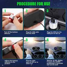 Mini Heads Up Display For Cars Windshield Digital Speedometer USB Connect Plug And Play For Car Truck Motor SUV All Vehicles, Automatic Brightness Adjustment,Large Font Display Car Speedometer Display - A - View 8