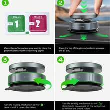 1pc 15W Magnetic Wireless Car Charger Mount, 720° Rotating Foldable Phone Holder With RGB Light, Telescopic Dual-Axis Adjustable Arm, Vacuum Suction Cup Dashboard Installation, Compatible With IPhone MagSafe And Android Phones - 無線充手機支架 - 查看 7