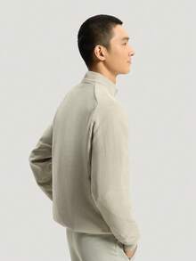Adidas Men's WUZONG WEN HZ S Knit Sweatshirt No Hood KH2724 - Grey - View 3