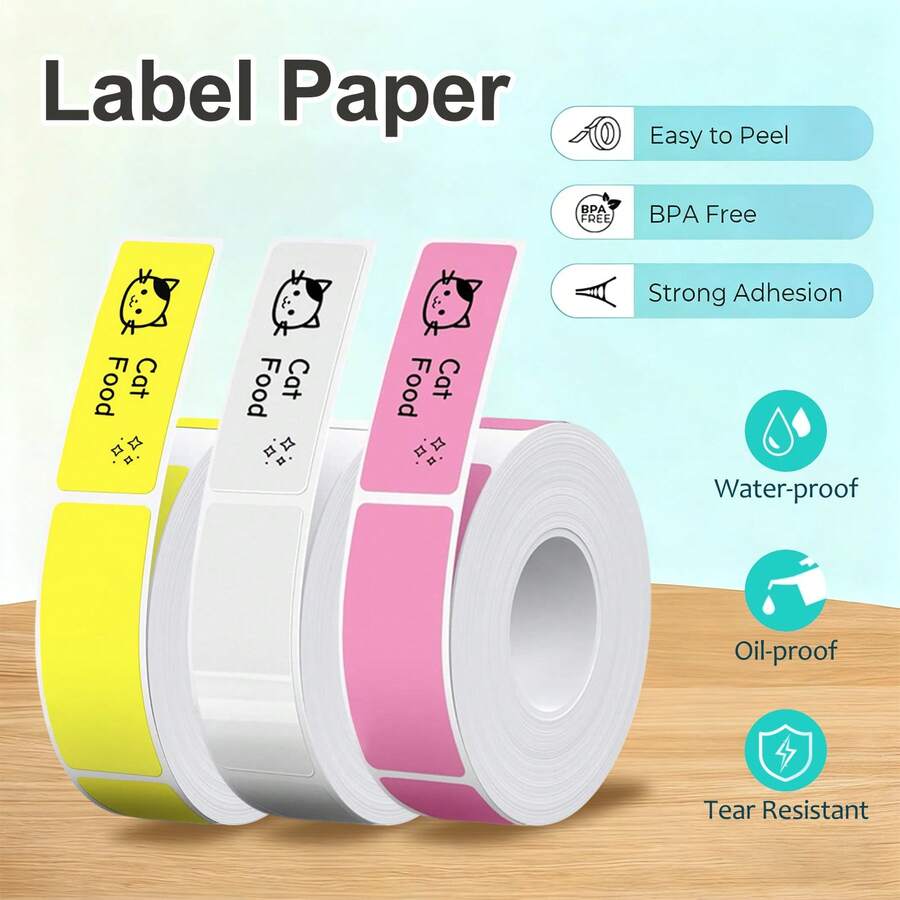 Marklife Labels Tape Sticker Self-Adhesive Label For Marklife P15 Portable Mini Thermal Printer Thermal Gap Paper For Q30 Q31 D30 - A - View 1