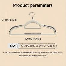 10/40pcs Heavy Duty Non-Slip Hangers (Free Hooks) - Durable, Sturdy, Space-Saving Design, Suitable For Shirts, Pants, Indoor Storage, Outdoor Drying, Clothing Display, Standard Hangers, Closet Organization - Multicolor - View 2