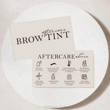 50pcs | Laminated Brow Care Cards | 2x3.5 Inch Card Size | Brow Lift And Tinting, Minimalist Design With Illustrations And Instructions - A - View 4