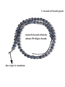 1 Strand 6/8/10mm Cracked Dream Black Fire Agates Round Beads Natural Stone Beads For Diy Bracelet Earrings Jewelry Making ﻿ - Multicolor - View 11
