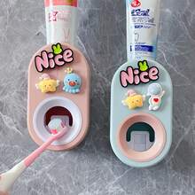 1pc Toothpaste Squeezer Space-Saving Toothpaste Dispenser Toothbrush Holder Wall-Mounted No-Drill Detachable Easy Installation Easy To Clean - A - View 6