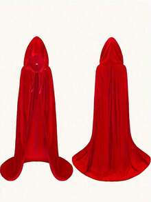 1pc Velvet Cape Cloak, Suitable For Costume Party, Death Angel Witch Ghost Demon Cosplay Prop - Multicolor - View 5