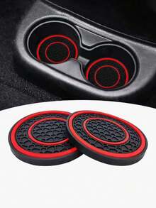 2pcs Universal Car Cup Holder Pads - 2.75 Inch PVC Silicone Double Honeycomb Center Console Cup Holder, Anti-Slip, Shock-Absorbing, Dust-Proof, Soft, Easy To Clean - Fits Most Car Models - Keep Your Car Interior Clean And Protected - A - View 12
