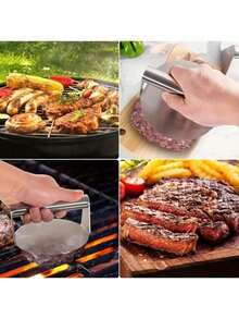 Essential Stainless Steel Meat Press Mold: Hamburger Press Tool, Suitable For Perfect Steaks, BBQ And Sandwiches - Silver - View 8