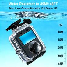 Osmo 360 相機水下潛水防水殼，45m/148ft 防水潛水殼，附支架與防霧內襯，相容 Osmo 360 配件 - 查看 4