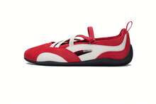 Kappa Silver White Cross Strap Mary Jane Shoes Y2K Ballet Style Thin Sole Retro Casual Sports Racing Shoes - Cherry Red/Winter White - View 13