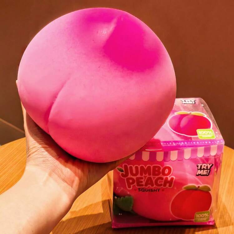 1pc Giant Strawberry Squeeze Toy, Super Soft Slow Rising Stress Relief Squeeze Ball, Large Size TPR Decompression Toy, Adult Anxiety Relief Squeeze Toy, Cute Desktop Decoration, Party Gift, Toys For Boys And Girls, Squishy Toys, Butter Sensory Toys, Women Toys - Multicolor - View 11