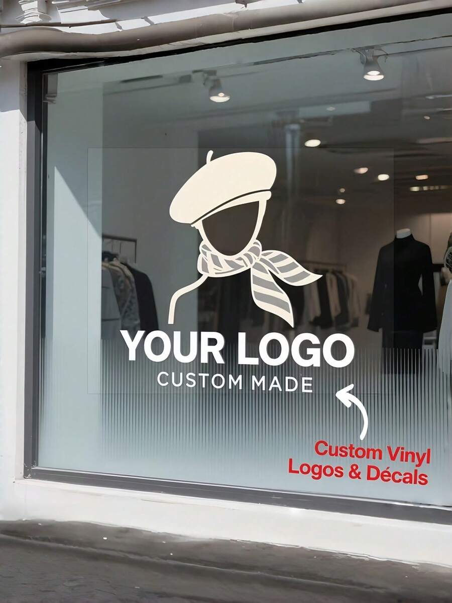 1pc Full Color Customized Vinyl Sticker - Can Be Personalized With Your Text, Image Or Logo, Suitable For Cars, Home, Business, Windows, Doors, Walls, Bicycles, Boats, Perfect For Birthdays, Holidays, Special Occasions - Multicolor - View 1
