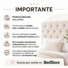 Cabecero tapizado de cama Serrat en tela nido antimanchas con rombos en diferentes tamaños y colores. BedStore - VIOLETA - Ver 5