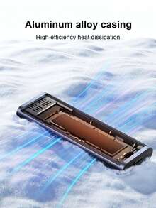 EAGET M.2 NVMe SSD 外接盒 USB3.2 Gen2 10Gbps 免工具安裝 鋁合金外殼 支援 2230 2242 2260 2280 NVMe M Key M&B Key SSD 最高 8TB 附 C to C 傳輸線 適用筆電 PC - 深藍色 - 查看 6