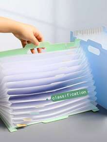 Organizer File Desktop Vertikal A4 Kapasitas Besar 13 Kantong, Map Akordeon yang Dapat Diperluas untuk Dokumen, Kertas Ujian, dan File, Penyimpanan Multi-Lapisan - Sepotong Tunggal - View 9