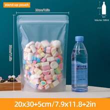 50/100入 雙面 0.18/0.2mm 厚可重複密封防潮塑膠袋，適用派對食物儲存、糖果、零食、文具、珠寶、髮飾、居家、商用、節日派對用品 - Frosted - 查看 52