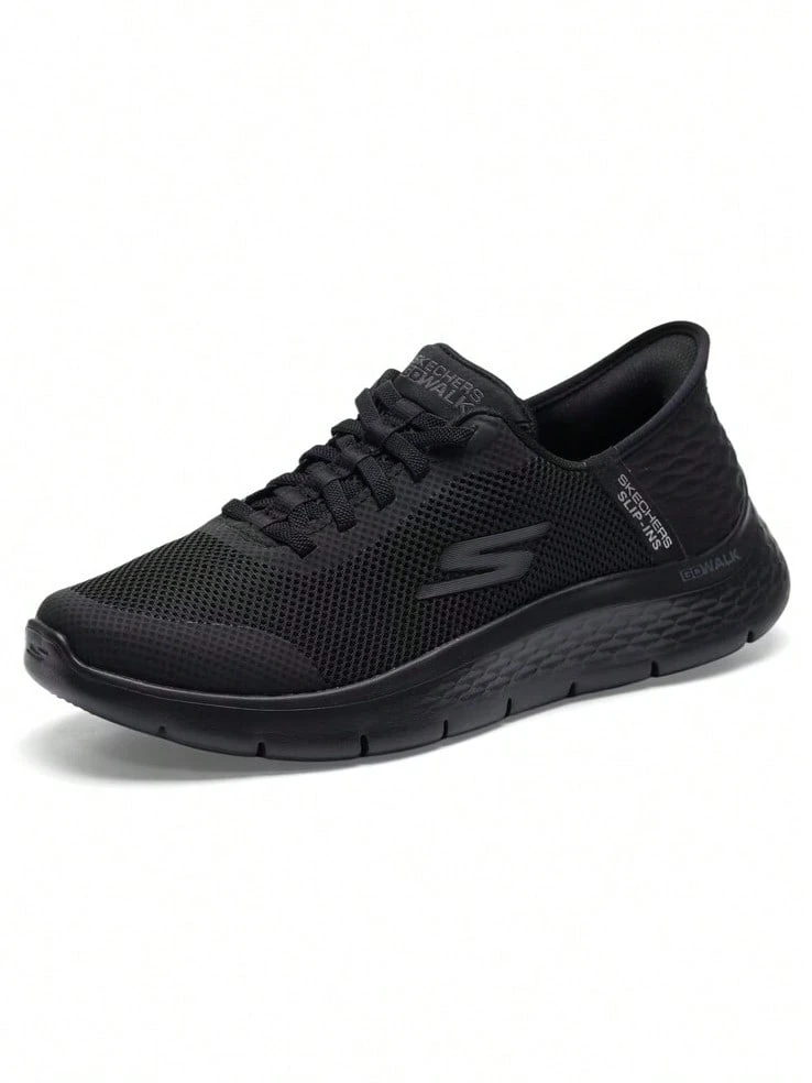 Skechers Men's SLIP-INS Breathable Mesh Slip-On Walking Shoes, Sports Casual Shoes - Black - View 1