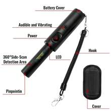 Nuevo detector de metales de mano con sonda de puntero, puntero de metal resistente a arañazos, escaneo impermeable de 360° - Multicolor - Ver 8