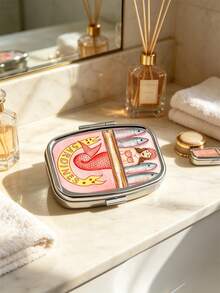 Stupell Funny Sardine Square Pill Box, Made Of High-Quality Materials, Moisture-Proof And Portable, Perfect Gift For Parents' Intimate Travel, Portable Pill Storage, Mini Metal Storage Box, Portable Jewelry And Pill Box, Travel Pill Box, Weekly Pill Organizer, Daily Medications And Vitamins, Essential For Doctors And Nurses, Emergency Needs, Travel, Hiking Emergency Rescue, Personalized Creative Gift, With Cartoon Sardine, Mermaid And Unique Gift - Multicolor - View 4