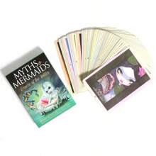 Myths & Mermaids 水之神諭卡 塔羅訓練牌組 塔羅卡 派對桌遊 命運卡 占卜卡遊戲 - 薄荷綠 - 查看 4