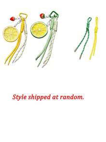 Fashionable Versatile Strawberry Lemon Pendant, Resin Lemon Slice Personalized Design, Realistic Fruit Lemon Slice Orange Slice Keychain Bag Charm Creative Fruit, Fashionable Versatile Bag Charm, Color-Block Bag Charm, Cute Lightweight Keychain, Suitable For Shopping, Dating, Daily Commute And Work, Holiday Birthday, Teacher's Day Perfect Gift - Multicolor - View 12