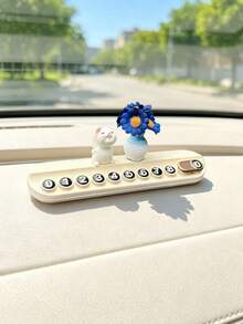 1pc Rabbit Shaped Temporary Parking Phone Number Plate, Concealable Number Plate For Car - Number Plate - View 13