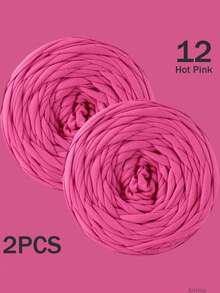 1/2件 T-Shirt 紗線，大號 300g±20g/件 -2cm 寬，編織布料柔軟聚酯纖維紗線，適用於 DIY 鉤編包包、籃子、地墊、拖鞋、娃娃、紗線手工藝。多色紗線、度假紗線、鉤編紗線、手工紗線、多功能鉤編配件、手工禮物 - 彩色 - 查看 100