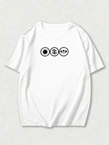 Men's Fashion T-Shirt, Short Sleeve, Round Neck, Double Layer Design, Made Of Pure Cotton Fabric - 樣式4 - 查看 3