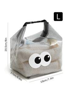 Cute Animal Pattern EVA Waterproof Beach Bag, Jelly Transparent Hollow Tote Bag, Large Capacity Pool Bag With Adjustable Shoulder Strap, Quick-Dry Bath/SPA Bag, Can Store Swimsuit, Towel, Sunscreen, Goggles, Phone, Flip-Flops, Cosmetics And Snacks, Essential For Beach, Pool, SPA, Cruise And Vacation Travel, Unisex - Light Grey - View 9
