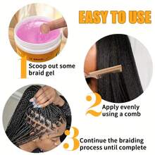 Goiple Braiding Gel & Braiding Shampoo, Waterless Braiding Shampoo, No-Rinse Shampoo For Removing Buildup, Strong Hold Braiding Gel, Smooth & Nourishing, Anti-Frizz Hair Styling Cream, Suitable For Dreadlocks, Braids, Twists, Extensions, Dreadlocks (2pcs Set) - Travel Size - View 9