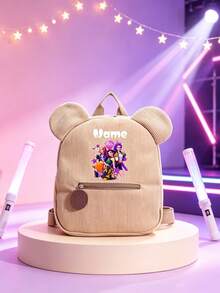 1pc Mini Back To School Personalized Customized Backpack, Casual Versatile K-POP Theme Print, Zipper Closure Nylon Material, Adjustable Shoulder Strap, Hand-Carry, Suitable For School, Shopping, Daily Outings, Outdoor Trips. Birthday Gift. - Multicolor - View 10