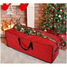 Sturdy, Breathable, Yet Protective Large Christmas Tree Storage Sack, Shielding From Dust And Damp, A Robust Box Alternative, Offered In Red Or Green. - Red - View 2