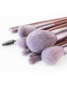 11pcs Premium Makeup Brush Set Nylon Bristles Suitable For All Skin Types, Durable Handle - Foundation, Blush, Contour, Powder, Highlighter Professional Makeup Tools With Storage Bag - Multicolor - View 8