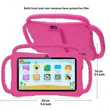 4GB RAM + 64GB ROM / 7-Inch Tablet / Quad-Core 1.3GHz / Android 13 MTK8321 / 1280x800 HD IPS Display / 2MP+5MP Camera / 4000mAh Battery / WiFi, Parental Control, Education, Gaming / ABS Plastic + Silicone, Educational Tablet - Pink Handbag - View 6