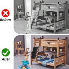1pc 3-Section Foldable Strap-Fixed Anti-Slip Solid Color Thickened Fabric Bunk Bed Ladder Safety Pad - Multicolor - View 8