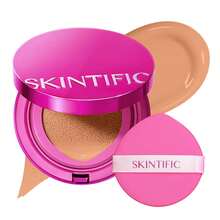 SKINTIFIC Cover Glow Perfect 氣墊粉底液－自然光澤妝效、中至高可疊加遮瑕力、保濕胜肽複合物、輕盈配方，適合乾性與混合性肌膚 - 03C Cool Petal - 查看 3