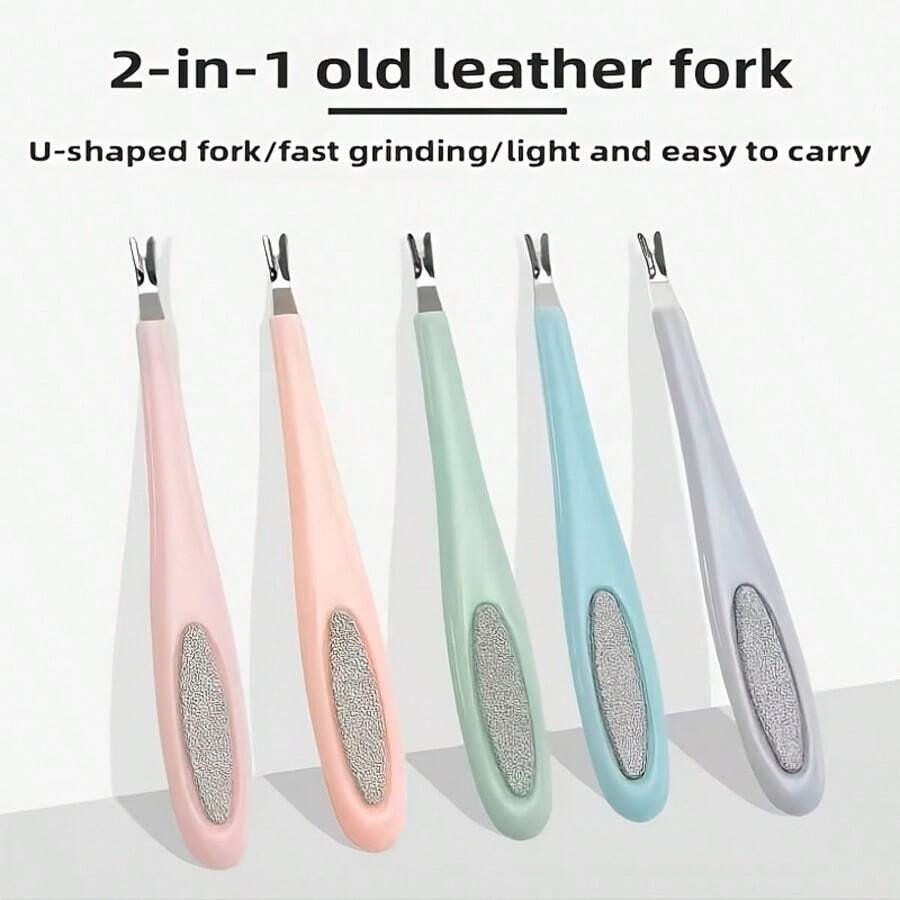 2-In-1 Nail Polishing U-Shaped Nail Clipper, 1 Set, Built-In Nail File, Can Remove Dead Skin, Suitable For Home Care, Nail Salon, Suitable For Women And Girls, Halloween And Christmas Gift - Multicolor - View 1
