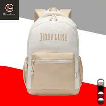 DIOSA LUNA Mochila Unisex Gran Capacidad Material Resistente y Duradero para Hombre Mujer, Mochila Escolar Ideal para Escuela Trabajo y Salidas Diarias A1004 - Albaricoque - Ver 1